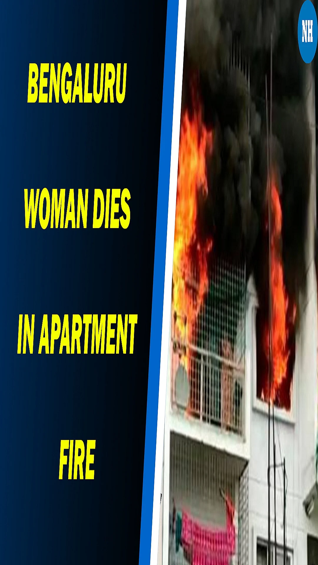Bengaluru woman dies in apartment fire, horrific video shows her trapped 
