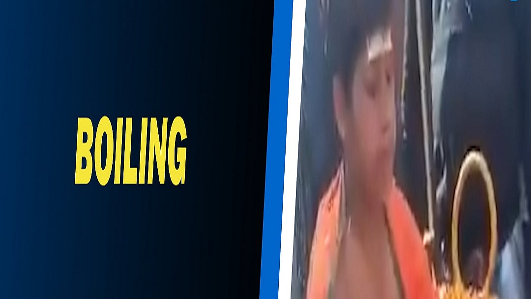 Viral video of boy sitting in boiling water shocks the internet, many call it fake 