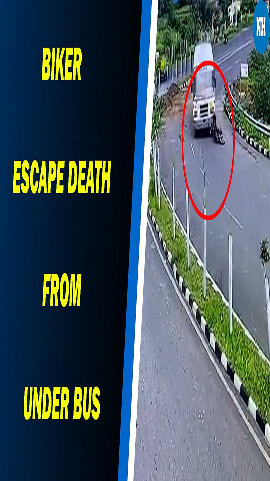 WATCH: Man miraculously escapes unhurt after getting run over by bus in Gujarat’s Dahod