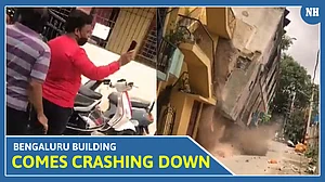 On camera, Bengaluru building comes crashing down