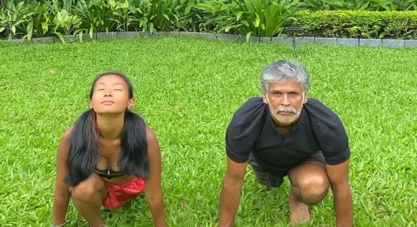 Milind Soman and Ankita Konwar celebrate a milestone, running of course