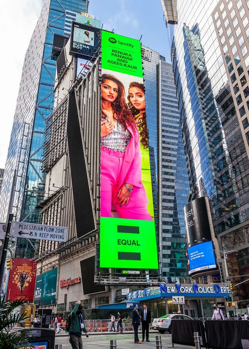 Asees Kaur and Renuka Panwar make it to the Times Square Billboard