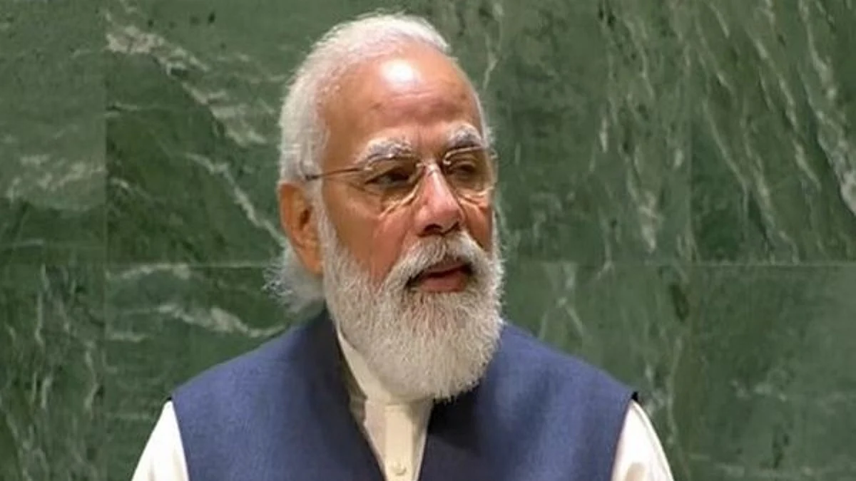 PM Narendra Modi addressing UN General Assembly (Photo: Twitter)
