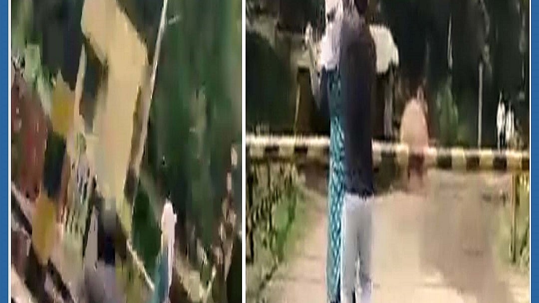 WATCH: MP woman attempts to end life by standing on rail tracks, brave auto driver saves her