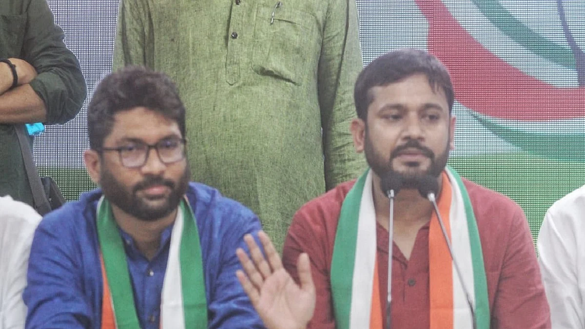 Jignesh Mevani and Kanhaiya Kumar (NH photo by Vipin)