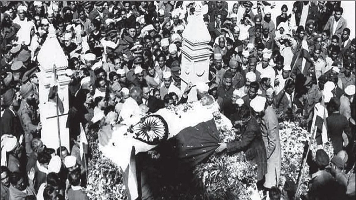 Funeral procession of Mahatma Gandhi, 1948