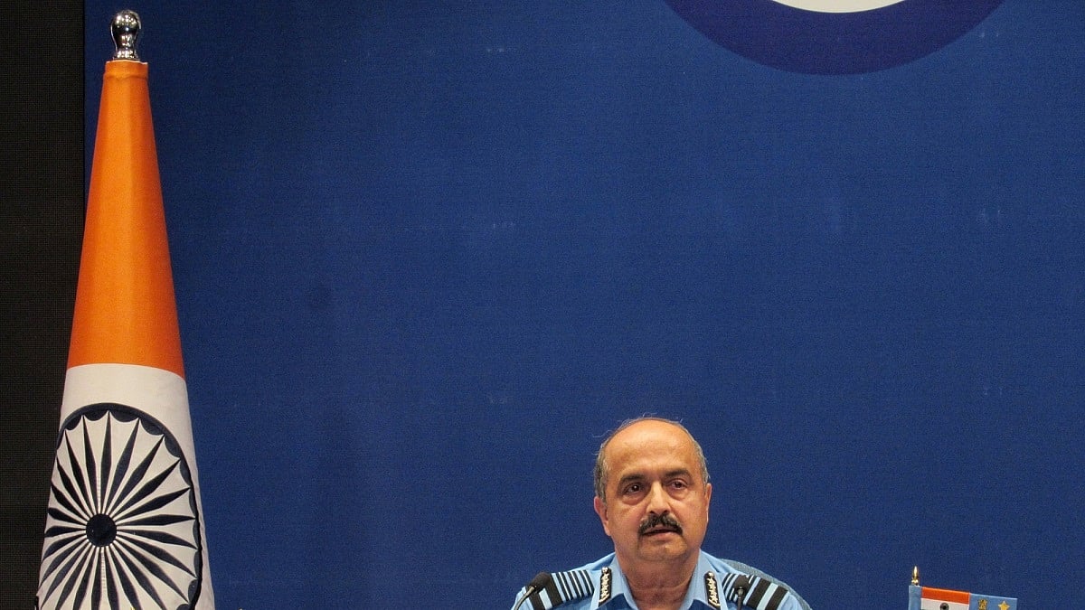 Chief of Air staff Air Chief Marshal Vivek Ram Chaudhary (Photo Courtesy: IANS)
