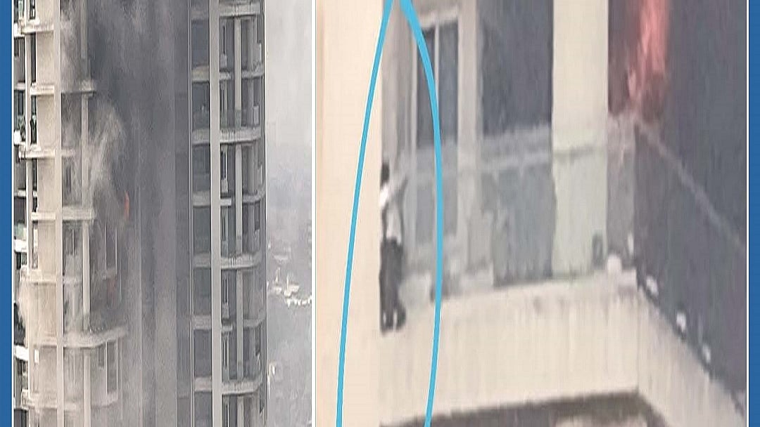 WATCH: Man falls from 19th floor to death while trying to escape fire at Mumbai highrise