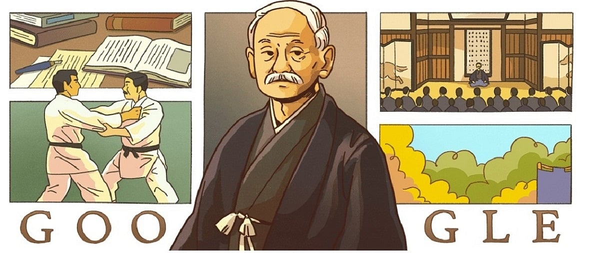 Google marks the birthday of judo's founder with doodle