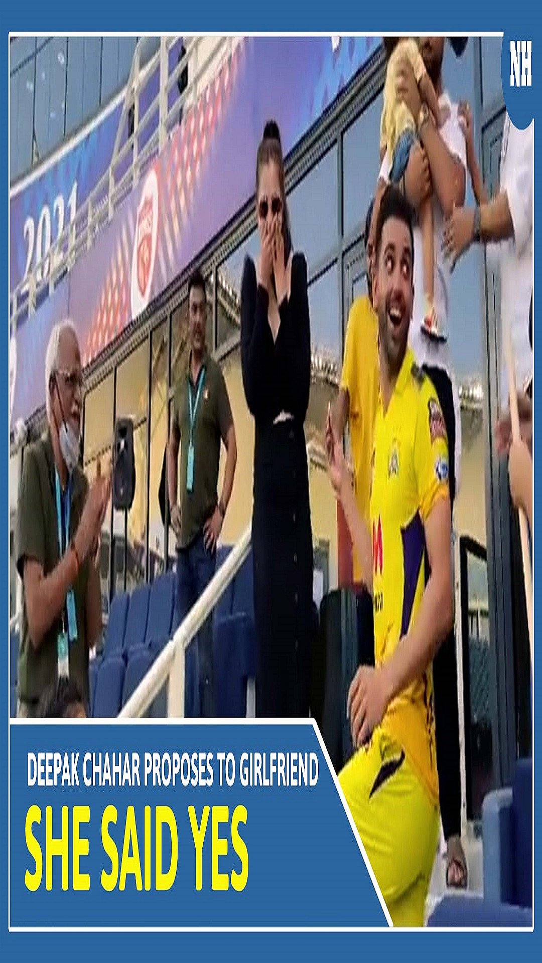 Watch: Deepak Chahar proposes to girlfriend after CSK's IPL game, she said yes 