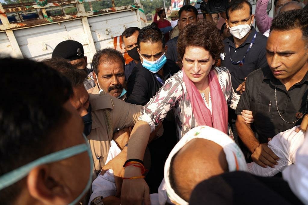 UP: Priyanka Gandhi first stopped then allowed to go to Agra to meet family of man who died in police custody