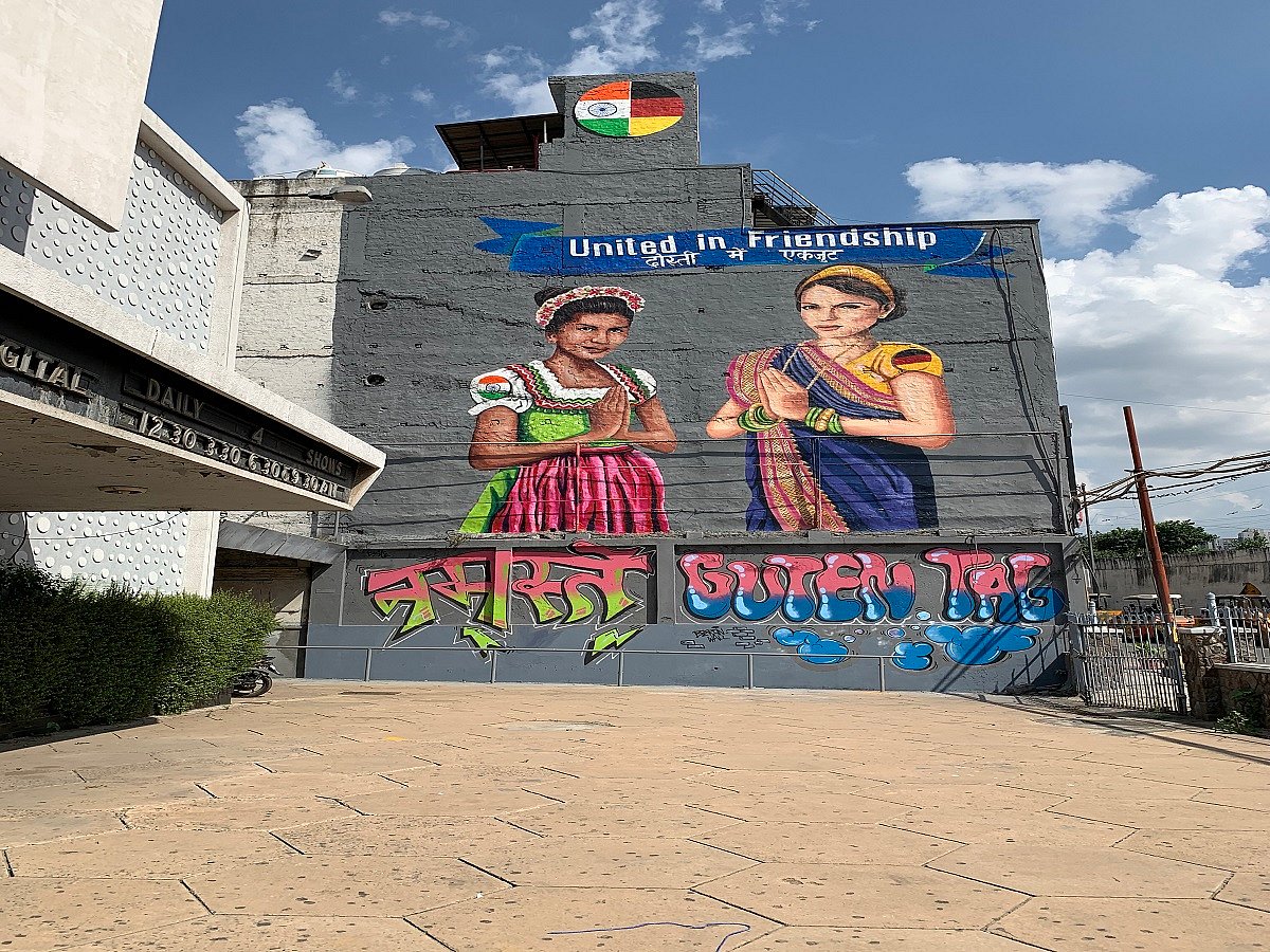 German Envoy Walter J Lindner unveils unique graffiti in Delhi symbolising India-Germany friendship