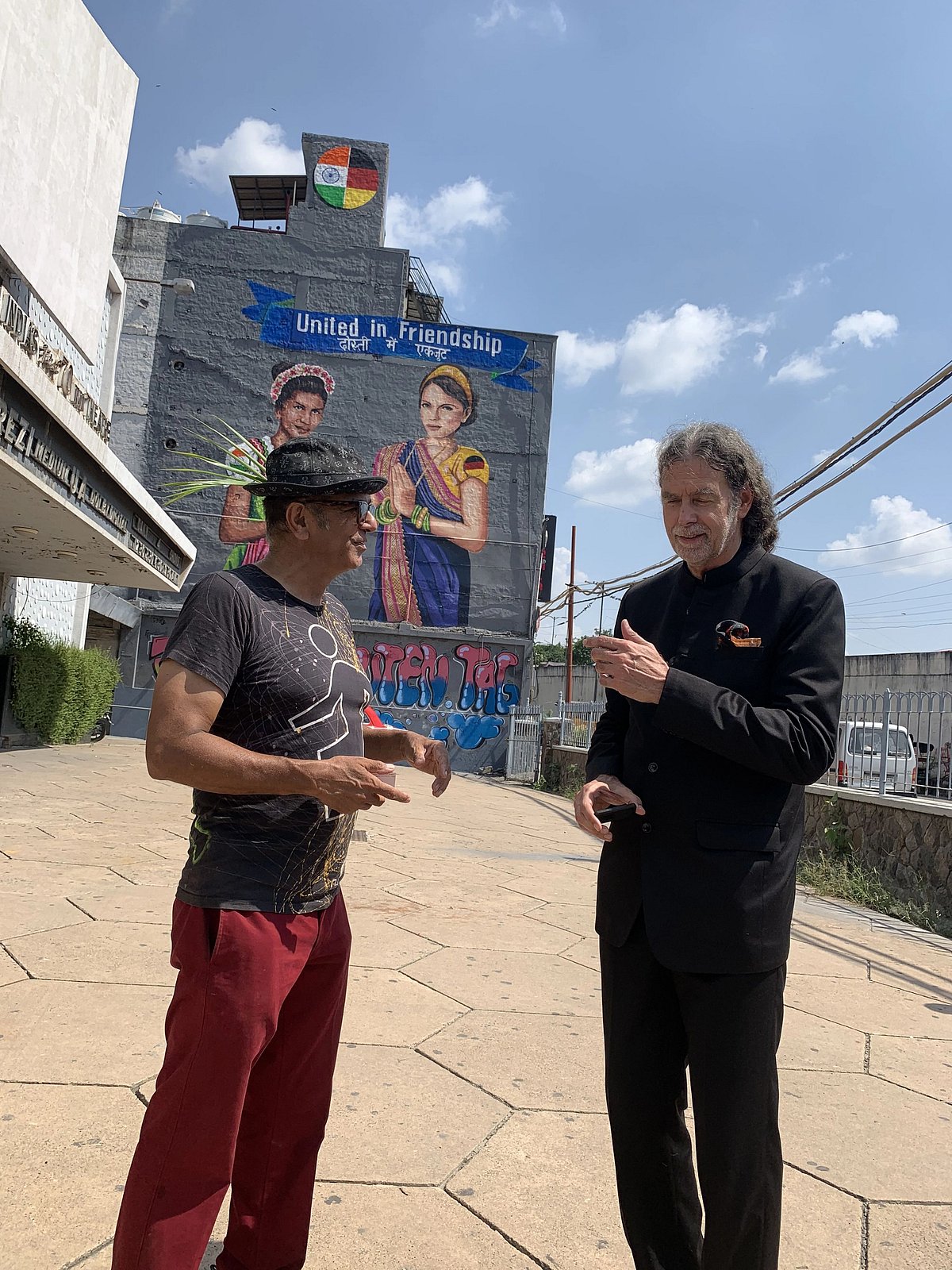 German Envoy Walter J Lindner unveils unique graffiti in Delhi symbolising India-Germany friendship