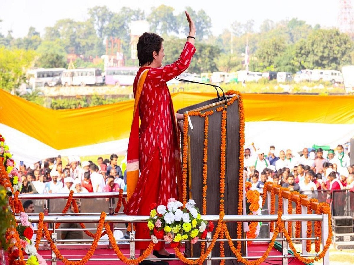 Priyanka rains more promises in UP: 20L jobs to youth, free bus travel for women