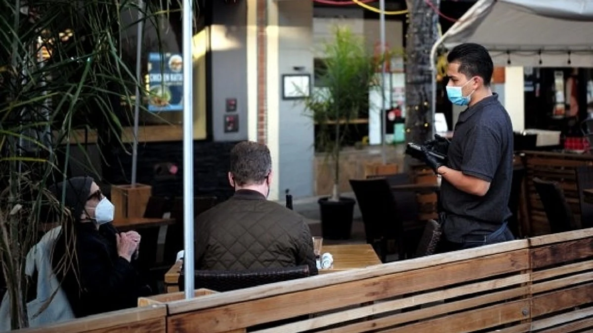 People wearing masks in public