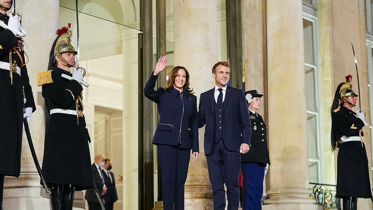 Wooing France: VP Kamala Harris meets Macron after sub spat