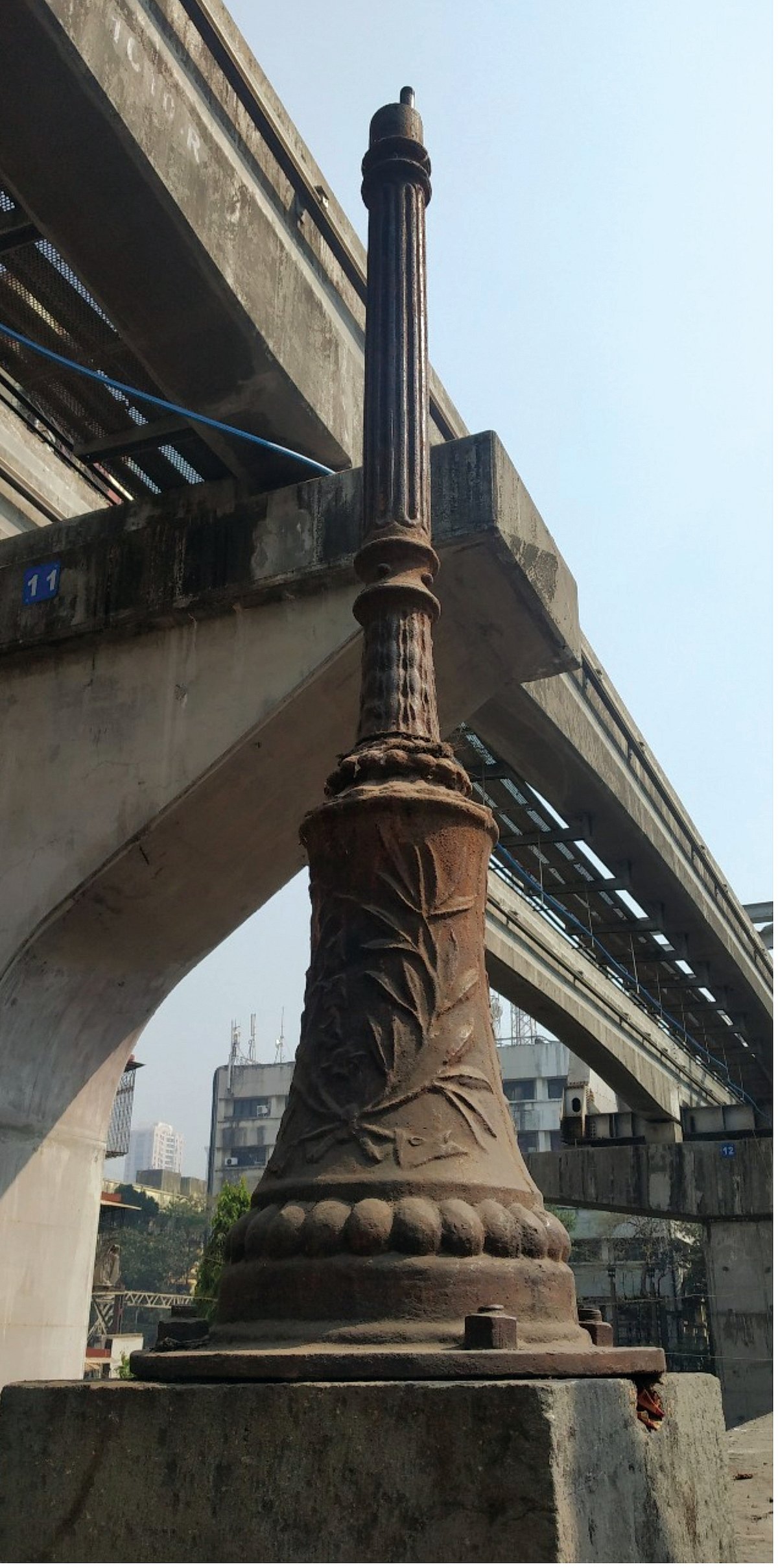 A part of an original gas lamp post