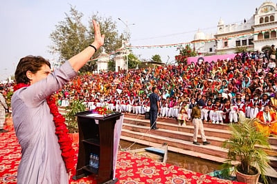 Priyanka interacts with women in UP's Chitrakoot