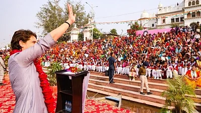 Priyanka interacts with women in UP's Chitrakoot