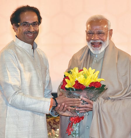 Maharashtra CM Uddhav Thackeray calls on the prime minister.