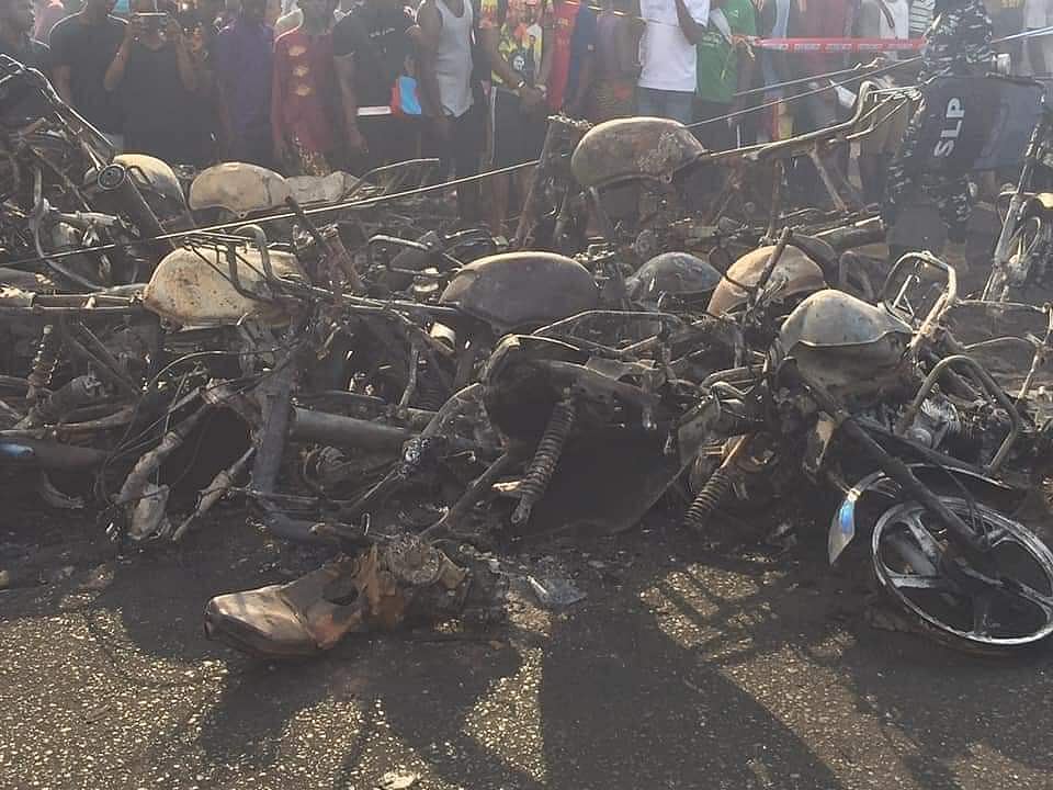 Oil tanker explodes in Sierra Leone, killing at least 92