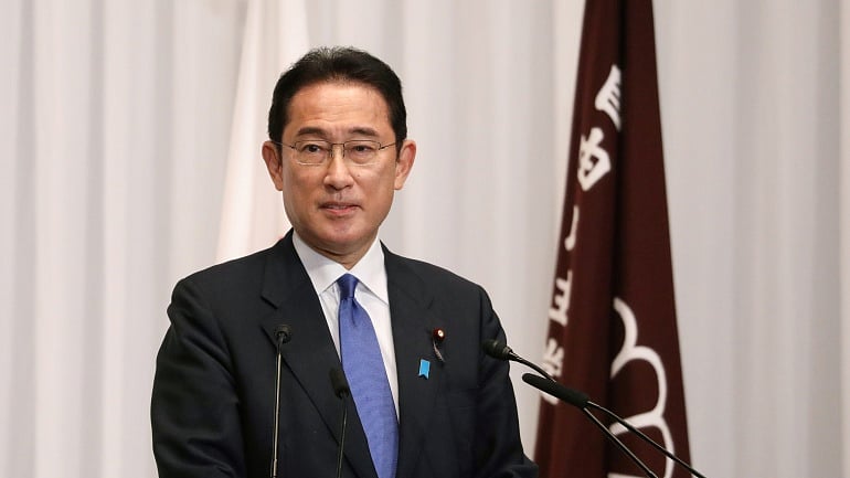 Japan PM Fumio Kishida arrives in India