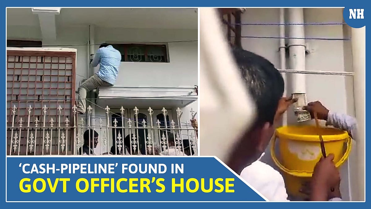 Video: ‘Cash-pipeline’ found in govt officer’s house in Karnataka 