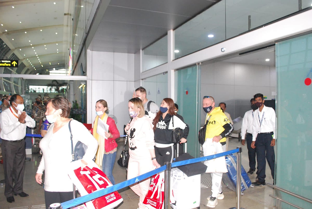 Goa: First charter flight of foreign tourists arrives after almost 22 months
