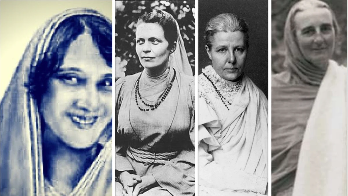 Left to Right: Nellie Sengupta, Sister Nivedita, Annie Besant and Mira Ben