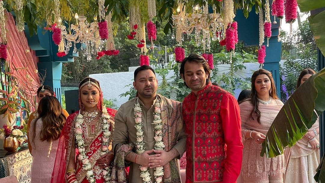 Tejashwi Yadav gets married in Delhi, RJD celebrates in Patna