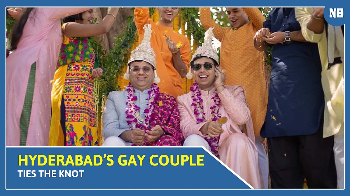 Hyderabad’s gay couple ties the knot; see celebratory pics 