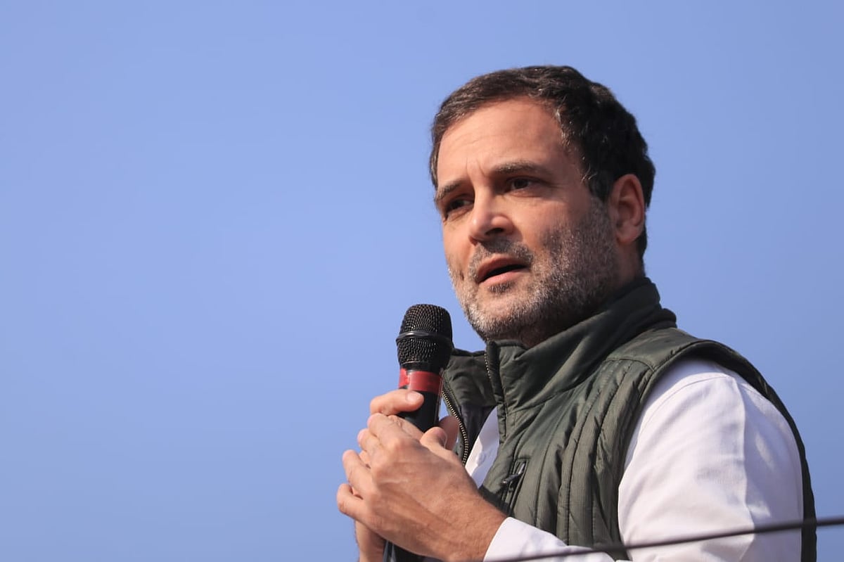 Hindutvawadi bathes alone in Ganga, says Rahul in Amethi, targeting PM Modi