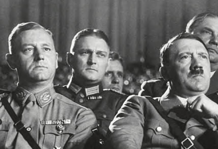 Hitler and Nazis watching films
