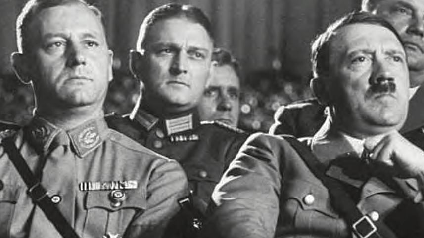 Hitler and Nazis watching films