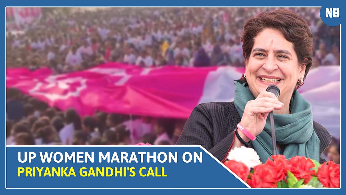 UP Women Marathon On Priyanka Gandhi's Call 