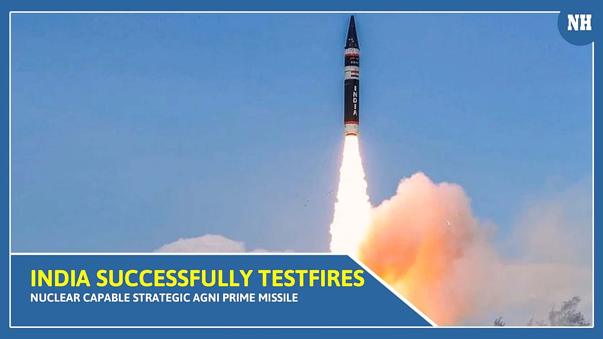 India successfully testfires nuclear capable strategic Agni Prime missile