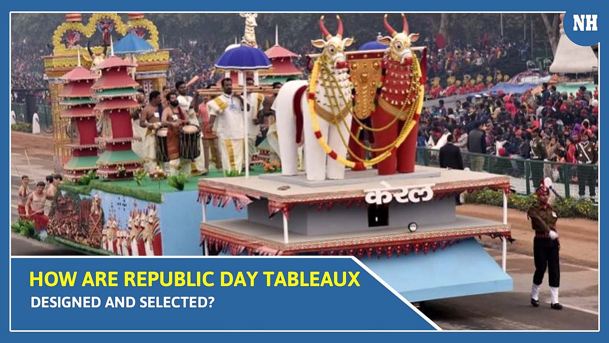 How are Republic Day tableaux designed and selected? 