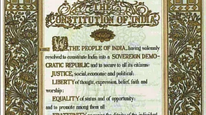 The original Preamble of the Constitution of India