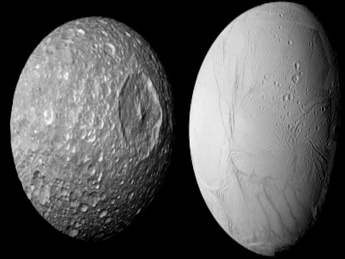 Saturn's Death Star moon hides an underground 'stealth' ocean