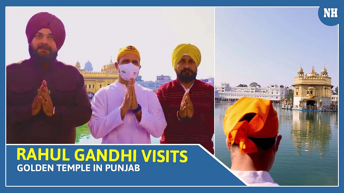 Rahul Gandhi visits Golden Temple in Punjab with Congress poll candidates
