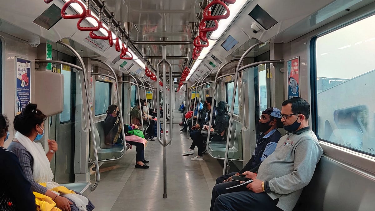 Unoccupied seats in Lucknow Metro