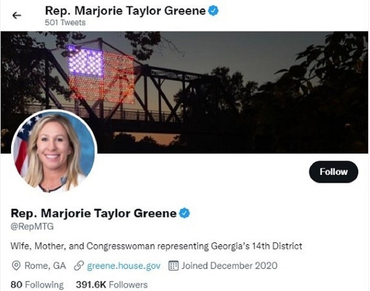 Twitter permanently suspends US Congresswoman's account for Covid misinformation