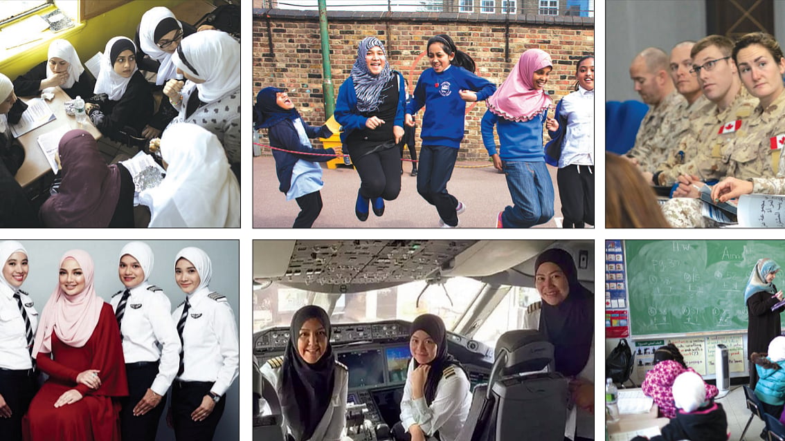 In the US, UK, Canada and several other countries, Hijab is allowed in the campus, classroom, in the army and the police
