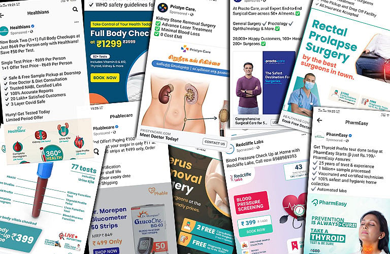 Ads being run by online health service aggregators online