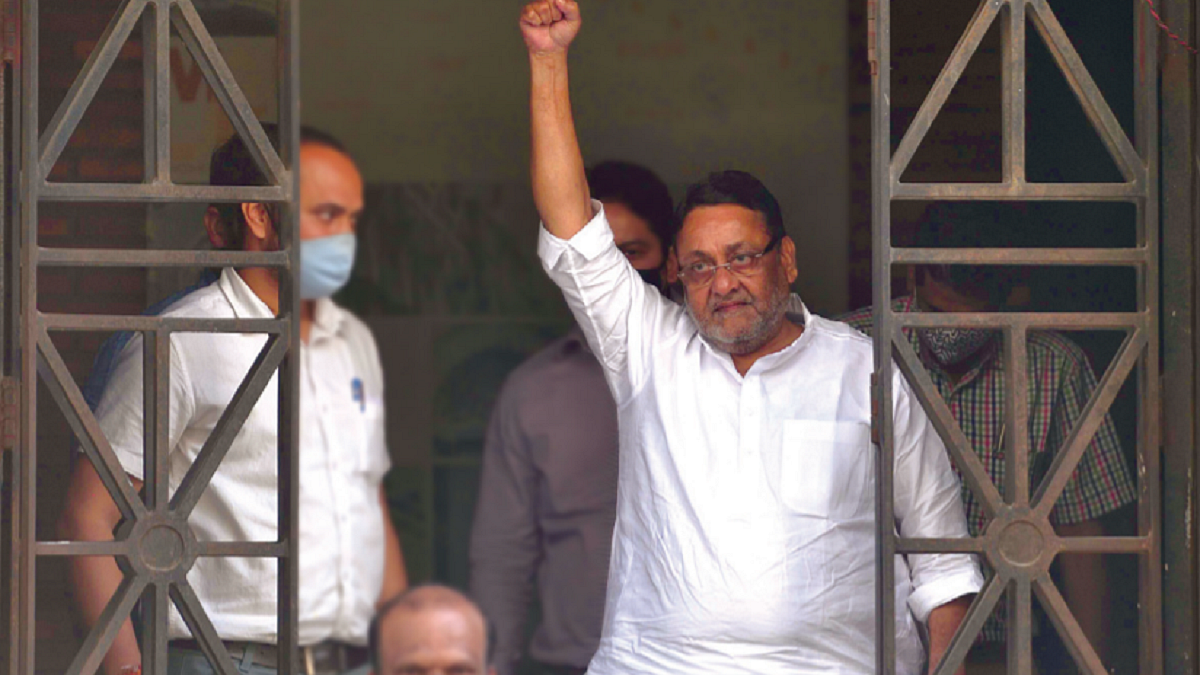 NCP leader Nawab Malik after being arrested by ED 