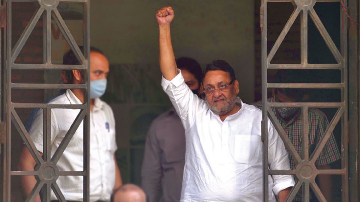 NCP leader Nawab Malik after being arrested by ED