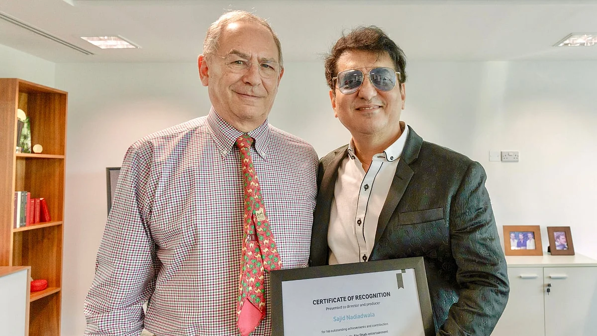 Sajid Nadiadwala receives Certificate of Recognition as Ambassador for Indo-Abu Dhabi entertainment!