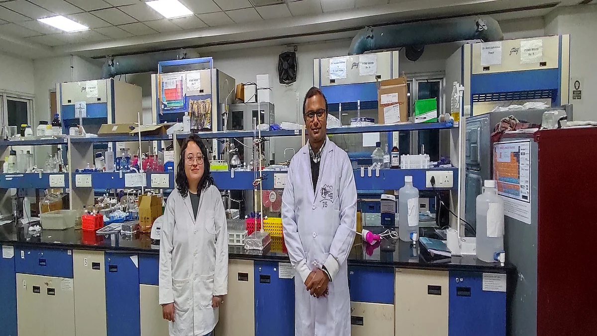 IIT Mandi's Dr. Venkata Krishnan and his student Tripti Chhabra