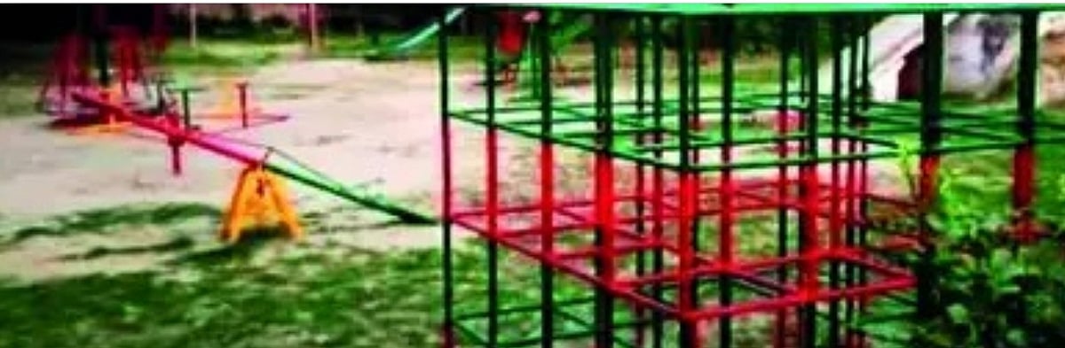 UP official suspended for painting swings in SP colours