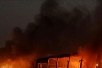 9 buses gutted in fire in Andhra Pradesh's town
